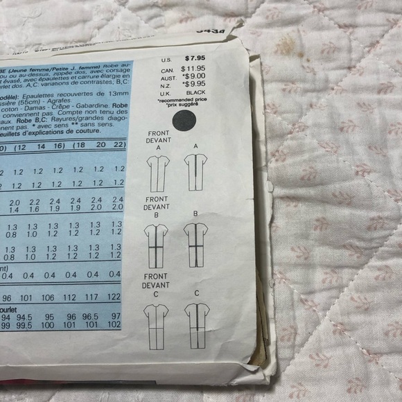 Butterick David Warren Dress Pattern 5434 - 12/14/16 cut to 16 - Picture 5 of 7